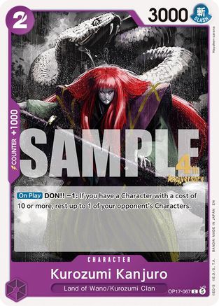 Image of Kurozumi Kanjuro (OP17-067) - The World's Strongest Warriors Release Event Cards