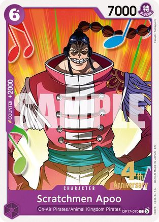 Image of Scratchmen Apoo (OP17-070) - The World's Strongest Warriors Release Event Cards