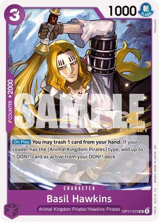 Image of Basil Hawkins (OP17-073) - The World's Strongest Warriors Release Event Cards