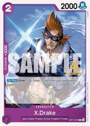 Image of X.Drake (OP17-075) - The World's Strongest Warriors Release Event Cards