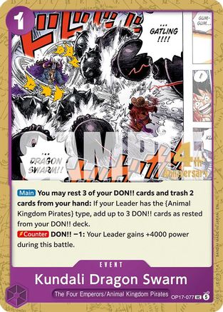 Image of Kundali Dragon Swarm (OP17-077) - The World's Strongest Warriors Release Event Cards