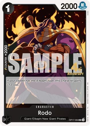 Image of Rodo (OP17-094) - The World's Strongest Warriors Release Event Cards