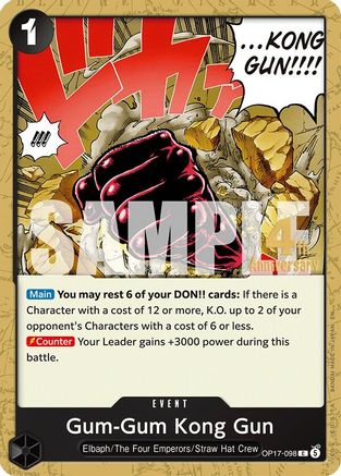 Image of Gum-Gum Kong Gun (OP17-098) - The World's Strongest Warriors Release Event Cards