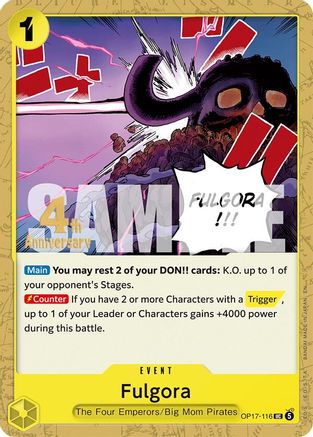 Image of Fulgora (OP17-116) - The World's Strongest Warriors Release Event Cards