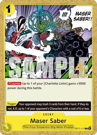 Image of Maser Saber (OP17-117) - The World's Strongest Warriors Release Event Cards
