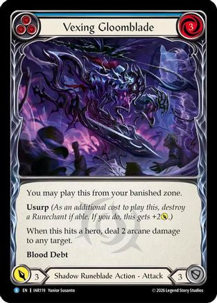 Image of Vexing Gloomblade (Blue) (IAR119) - Usurp the Shadow Throne