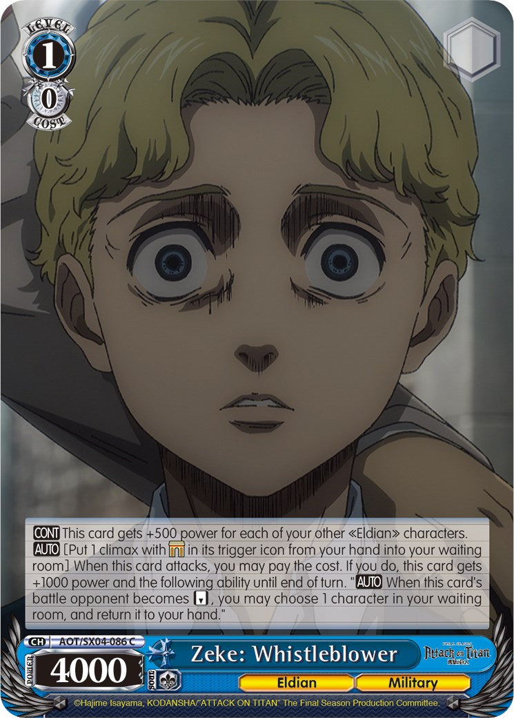 Image of Zeke: Whistleblower [Attack On Titan: Final Season]