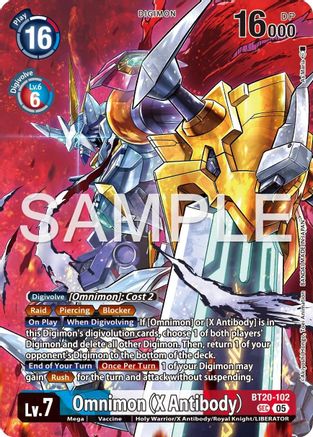 Image of Omnimon (X Antibody) (Tamer's Selection Box Ver. X Antibody) (BT20-102) - Digimon Promotion Cards Foil