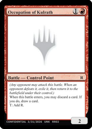 Image of Occupation of Kulrath (UNK-) - Un-Known Event Playtest Cards