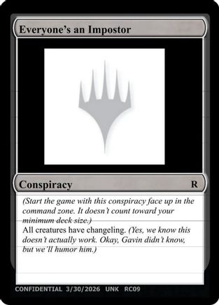 Image of Everyone's an Imposter (UNK-) - Un-Known Event Playtest Cards