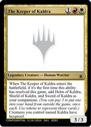 Image of The Keeper of Kaldra (UNK-) - Un-Known Event Playtest Cards