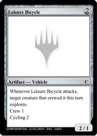 Image of Leisure Bicycle (UNK-) - Un-Known Event Playtest Cards