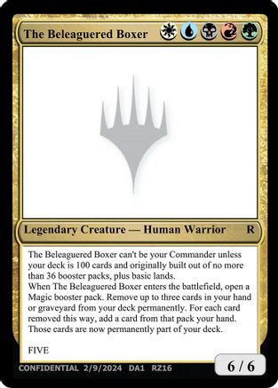 Image of The Beleaguered Boxer (UNK-) - Un-Known Event Playtest Cards