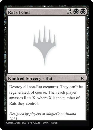 Image of Rat of God (UNK-) - Un-Known Event Playtest Cards