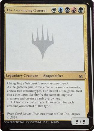 Image of The Convincing General (UNK-) - Un-Known Event Playtest Cards
