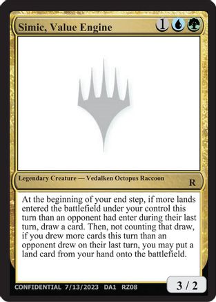 Image of Simic Value Engine (UNK-) - Un-Known Event Playtest Cards