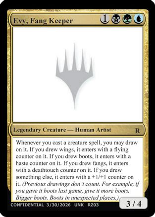 Image of Evy, Fang Keeper (UNK-) - Un-Known Event Playtest Cards