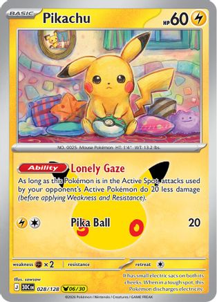 Image of Pikachu - 028/128 [ME 30th Celebration] - Holofoil