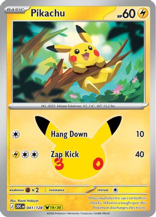 Image of Pikachu - 041/128 [ME 30th Celebration] - Holofoil