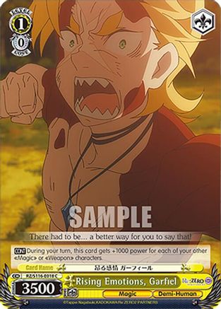 Image of Rising Emotions, Garfiel (RZ/S116-E018) - Re:ZERO -Starting Life in Another World- Vol.3
