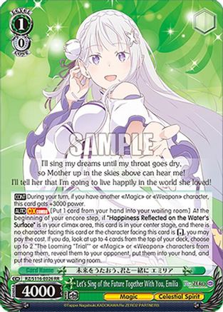 Image of Let's Sing of the Future Together With You, Emilia (RZ/S116-E026) - Re:ZERO -Starting Life in Another World- Vol.3