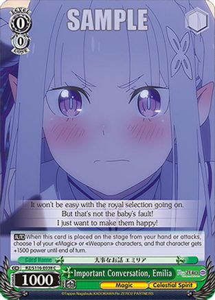 Image of Important Conversation, Emilia (RZ/S116-E038) - Re:ZERO -Starting Life in Another World- Vol.3