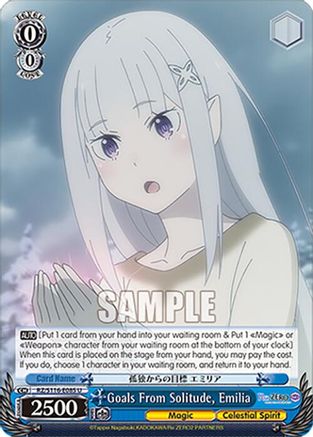 Image of Goals From Solitude, Emilia (RZ/S116-E085) - Re:ZERO -Starting Life in Another World- Vol.3