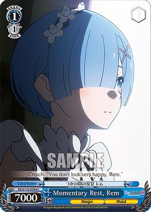 Image of Momentary Rest, Rem (RZ/S116-E094) - Re:ZERO -Starting Life in Another World- Vol.3