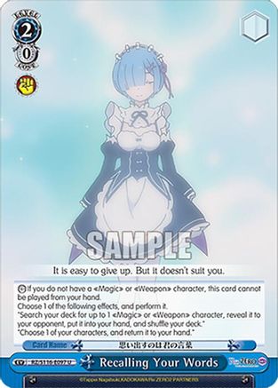Image of Recalling Your Words (RZ/S116-E097) - Re:ZERO -Starting Life in Another World- Vol.3
