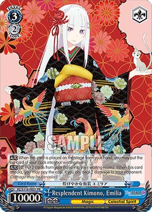 Image of Resplendent Kimono, Emilia (PR) (RZ/S116-PE01) - Re:ZERO -Starting Life in Another World- Vol.3