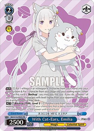 Image of With Cat-Ears, Emilia (PR) (RZ/S116-PE05) - Re:ZERO -Starting Life in Another World- Vol.3