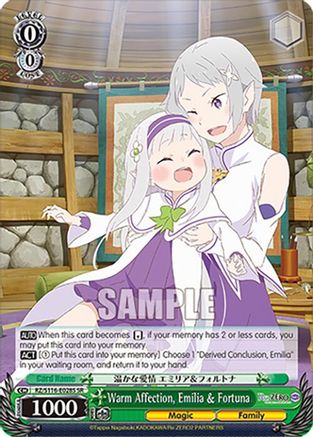 Image of Warm Affection, Emilia & Fortuna (SR) (RZ/S116-E028S) - Re:ZERO -Starting Life in Another World- Vol.3