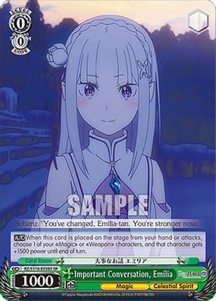 Image of Important Conversation, Emilia (SR) (RZ/S116-E038S) - Re:ZERO -Starting Life in Another World- Vol.3