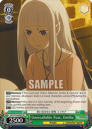 Image of Unrecallable Fear, Emilia (SR) (RZ/S116-E040S) - Re:ZERO -Starting Life in Another World- Vol.3