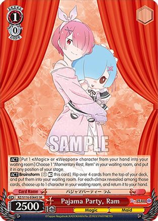 Image of Pajama Party, Ram (SR) (RZ/S116-E064S) - Re:ZERO -Starting Life in Another World- Vol.3