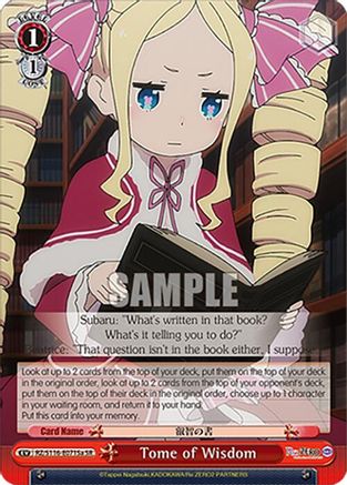 Image of Tome of Wisdom (A) (SR) (RZ/S116-E071Sa) - Re:ZERO -Starting Life in Another World- Vol.3