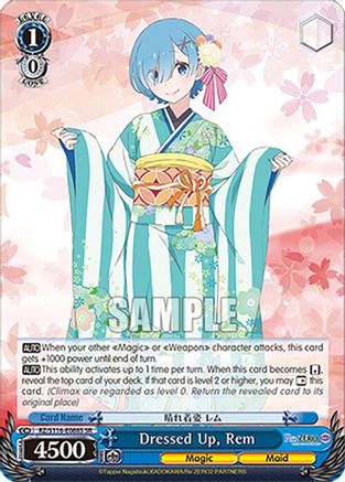 Image of Dressed Up, Rem (SR) (RZ/S116-E088S) - Re:ZERO -Starting Life in Another World- Vol.3