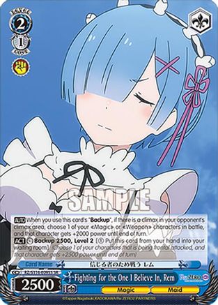 Image of Fighting for the One I Believe In, Rem (SR) (RZ/S116-E095S) - Re:ZERO -Starting Life in Another World- Vol.3