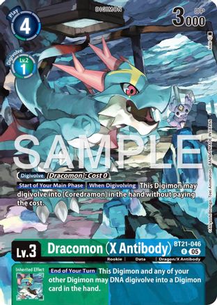 Image of Dracomon (X Antibody) (Tamer's Selection Box Ver. X Antibody) (BT21-046) - Digimon Promotion Cards Foil