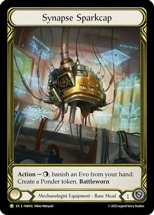 Image of Synapse Sparkcap (Golden) - FAB410 (FAB410) - Flesh and Blood: Promo Cards Cold Foil