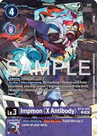 Image of Impmon (X Antibody) (Tamer's Selection Box Ver. X Antibody) (BT12-073) - Digimon Promotion Cards Foil
