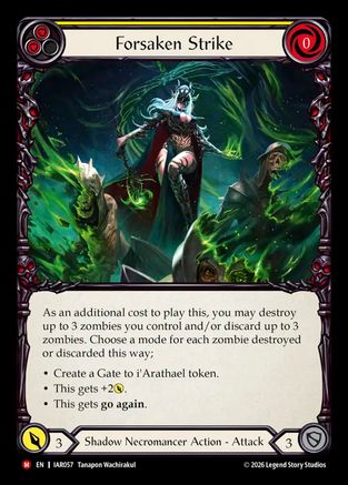 Image of Forsaken Strike (IAR057) - Usurp the Shadow Throne Rainbow Foil