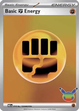 Image of Basic Fighting Energy (30th Celebration) 014  - Holofoil MEE Mega Evolution Energies - Futuristic Rare
