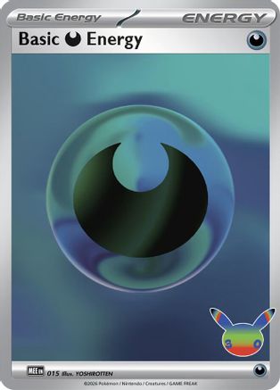 Image of Basic Darkness Energy (30th Celebration) 015  - Holofoil MEE Mega Evolution Energies - Futuristic Rare