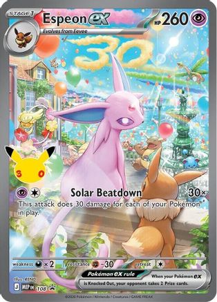 Image of Espeon ex (30th Celebration) 108  - Holofoil ME Mega Evolution Promo - Promo