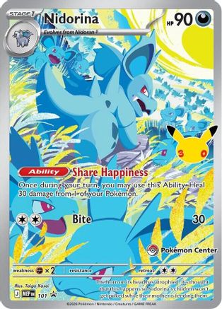 Image of Nidorina (30th Celebration)  101  - Holofoil ME Mega Evolution Promo - Promo