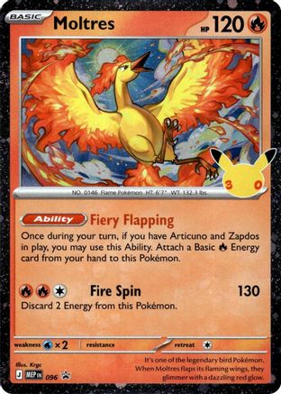 Image of Moltres (30th Celebration) 096  - Holofoil ME Mega Evolution Promo - Promo