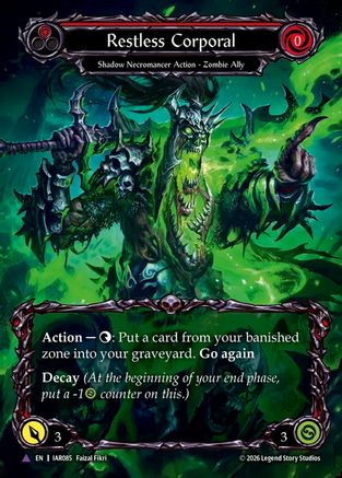 Image of Restless Corporal (Marvel) (IAR085) - Usurp the Shadow Throne Cold Foil