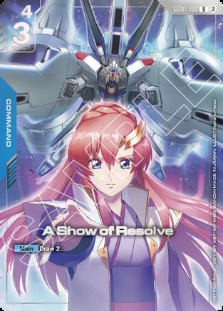 Image of A Show of Resolve (1st Anniversary Event) (GD01-100) - Gundam Promotional Cards Holofoil