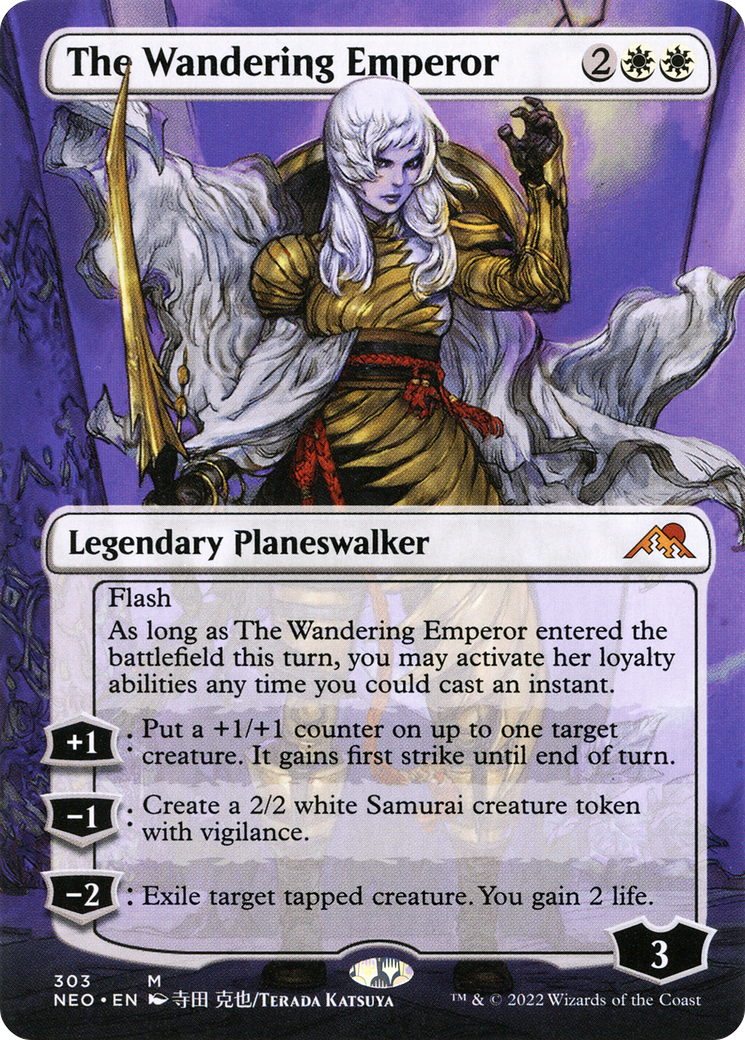Image of The Wandering Emperor (Borderless) [Kamigawa: Neon Dynasty]